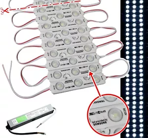 20-100 3er LED Samsung Chip Module 6500K kaltweiß Travo 12V Werbung Beleuchtung - Bild 1 von 7