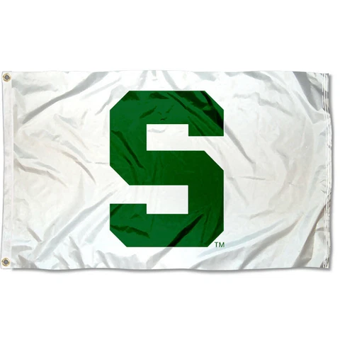 MSU Spartans White Flag 3x5 Large Banner Cover