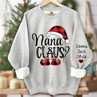 Custom Grandma Sweatshirt Grandma Claus Sweatshirt Gigi Mimi Nana Crewneck Shirt