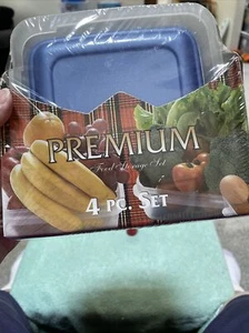 Premium Set of 4 Food Storage Container With Lids Brand New - Picture 1 of 7