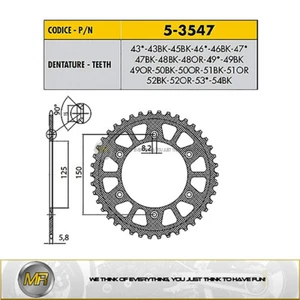 HUSQVARNA TC 250 2014 2015 2016 2017 BLACK ERGAL REAR SPROCKET 520 - 51 TEETH - Picture 1 of 1