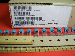 [100pcs] 150pF 1000V 5% THT CERAMIC CAPACITOR MURATA - Picture 1 of 1