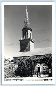 POSTAL RPPC Iglesia Mokuaekaua Kailua-Kona Hawai Puerta de Campanario Primera Iglesia - Imagen 1 de 2