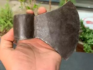 1800s Antique Iron Hand Forged Axe Blade Old Indian Carving Hunting Axe Hatchet - Picture 1 of 8