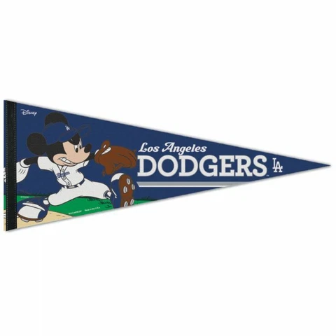 LOS ANGELES DODGERS MICKEY MOUSE DISNEY PREMIUM QUALITY PENNANT 12"X30" BANNER Cover
