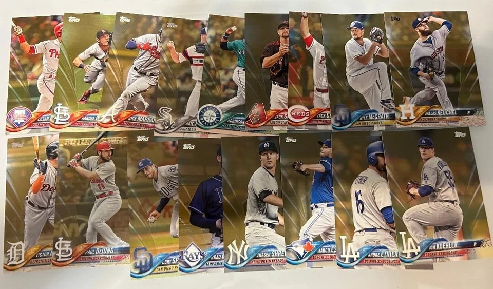 2018 Topps Gold Series 1 & 2 each Serial #/2018 - FREE SHIPPING - Image 1 of 1
