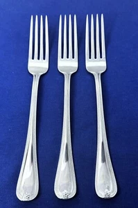 Sabaiter SBI2 Beaded Stainless Flatware --Set of 3 Dinner Forks 8 1/2" - Picture 1 of 1