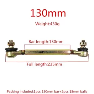 M10 18mm Ball Joint Kits Left Right Thread 130mm/5.11In Tie Bar Steering Linkage - Foto 1 di 12