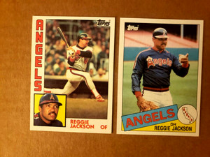 1984 & 1985 Topps - REGGIE JACKSON - HOF - (2) CARDS  - NRMNT/MINT