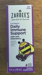 Zarbee's Children's Daily Immune Support W/ Real Elderberry Syrup 4 Fl Oz 03/202 - Picture 1 of 6