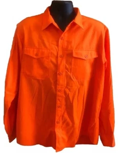 L.L. Camisa de Campo Bean Para Hombres Naranja Grande Caza Tiro Botón Manga Larga NUEVA - Imagen 1 de 14