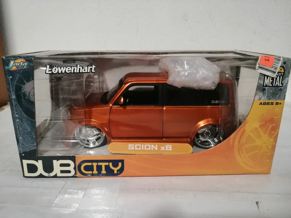 Scion xB orange with Lowenhart wheels 1/24 1 24 JADA TOYS DUB CITY §§ - Immagine 1 di 4