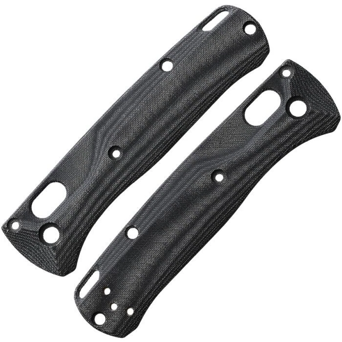 Flytanium Scales Black Linen Micarta For Benchmade Mini Bugout Knife - FLY-889