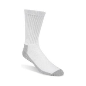 Work Socks, White & Gray, Men's Large, 3-Pk
