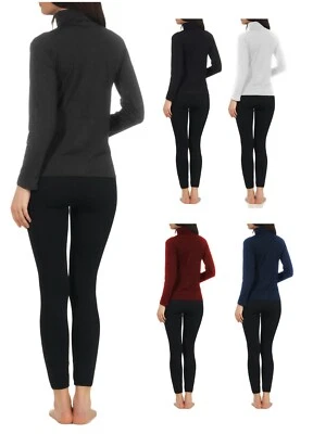 Thermounterwäsche Damen Skiunterwäsche Set Langarm Rolli + Thermo-Leggings 36-42 - Bild 1 von 4