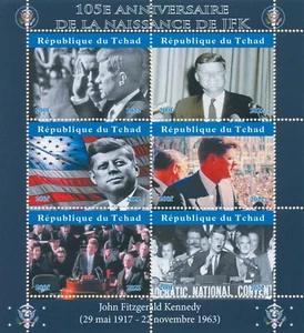 Chad 2022 MNH JFK Stamps John F Kennedy US Presidents Politicians People 6v M/S - Picture 1 of 1