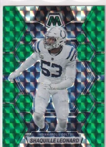 2023 Panini Mosaic NFL Football No. 97 Shaquille Leonard Green Mosaic Prizm - Bild 1 von 2