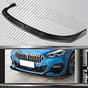 FIT 2020-2024 BMW 2-Series F44 Gran Coupe Carbon Fiber Front Bumper Spoiler Lip - Picture 1 of 5