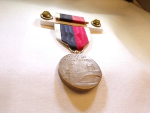 Premio Medalla y Cinta Ocupación Americana Militar Ejército de los Estados Unidos Segunda Guerra Mundial (4129) - Imagen 1 de 10