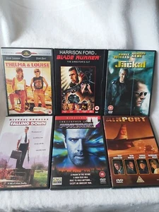 THELMA&LOUISE+BLADE RUNNER+JACKAL+FALLING DOWN+FORTRESS+AIRPORT(6 dvd's like new - Picture 1 of 3