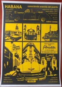 Póster de Serigrafía de Arte Cubano "El Floridita La Bodeguita Del Medio - Imagen 1 de 12