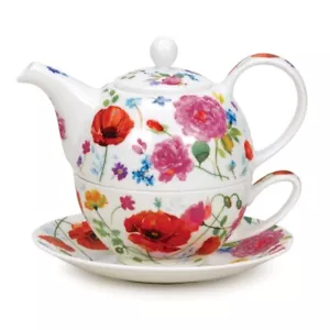 Tea For One Set Giardino Selvaggio Porcellana Bone China Dunoon - Bild 1 von 1