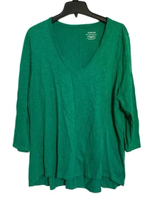 Camiseta túnica manga larga cuello en V verde Chico's The Ultimate para mujer talla 3 US XL - Imagen 1 de 5