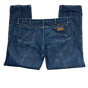 Wrangler Regular Fit 47MWZ Cowboy Western Jeans 42x32 Dark Wash-Read - Picture 1 of 8