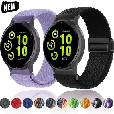 Magnet Nylon Armband Für Garmin Venu SQ 2 Plus Vivoactive 6 5 4 3 Fürerunner 745 - Bild 1 von 4