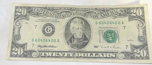 $20.00 1995 Fancy Serial Numbers - Picture 1 of 2
