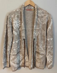 Kuna Damen Pullover Blazer M 100% Baby Alpaka Jaquard Strick hellbraun beige Luxus weich - Bild 1 von 9