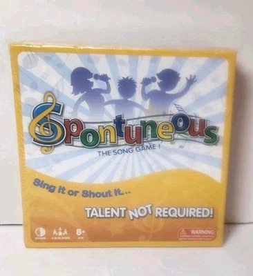 Spontuneous - The Song Game - Sing It or Shout It - Family Party Board Game NIB - Imagem 1 de 4