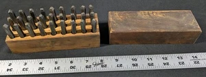 Vintage 1/4" Steel Letter Alphabet Punch Stamp Letters Set - Picture 1 of 6