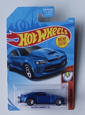 Hot Wheels 2019 nuevos modelos 18 Copo Camaro SS error coche faltante tampo lateral Foto 1 de 4