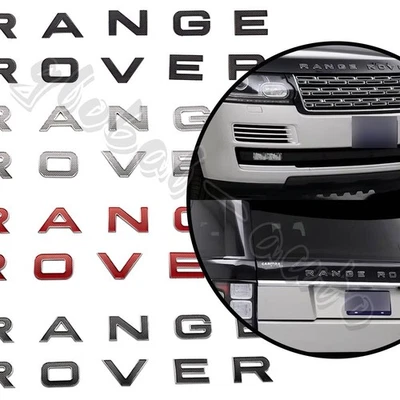 Front Hood / Rear Tailgate Emblem Fit For Range Rover Letters Badges Nameplates Foto 1 de 2