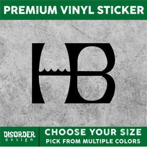 HUNTINGTON BEACH HB  [VINYL STICKER]-for Car/Truck WINDW-LAPTP-FOLDR-U PK CLR/SZ - Picture 1 of 6
