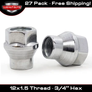 27 Open End ET Style Bulge Acorn Conical Lug Nuts 12x1.5 fits 6 Lug Bronco - Picture 1 of 2