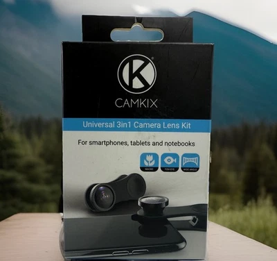 Универсальный комплект объективов для фотоаппарата CAMKIX 3-в-1 — открытый, никогда не использовался - Изображение 1 из 4
