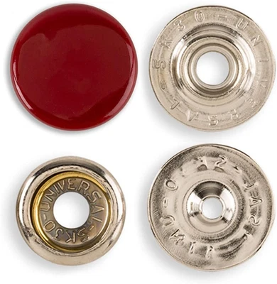 Set of 12 Red Snap Fasteners 24L Snap Buttons 15Mm Metal Buttons Snaps Press Stu - Image 1 of 4