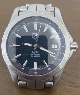 TAG HEUER Link WJF2112 Date Navy Dial Automatic Men's Watch - image 1 of 4