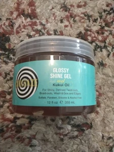 CurlDaze glänzendes Glanzgel mit Kukui-Öl 12 flüssige Unzen Parabensulfatfrei - Bild 1 von 1