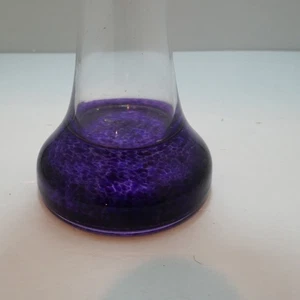 Jarrón de vidrio púrpura, vidrio artístico, florero de 10" parte inferior púrpura tapa decorativa. Noslo?? - Imagen 1 de 8