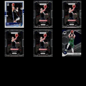 Luka Doncic Lot 6 Basketball Cards Dallas Mavericks 23-24 Panini Prizm Monopoly - Picture 1 of 9