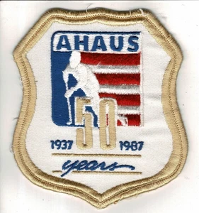 Vintage 1987 AHAUS  Golden Anniversary Patch Amateur Hockey Association US - Picture 1 of 3
