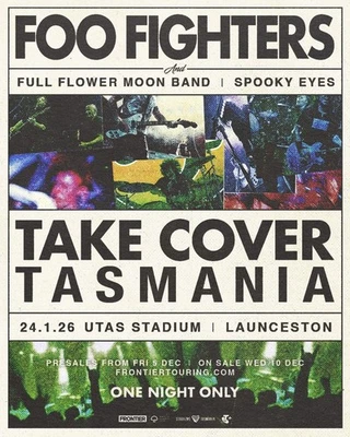Foo Fighters Live at UTAS Stadium Launceston – January 24, 2026 Concert Poster - Image 1 of 4