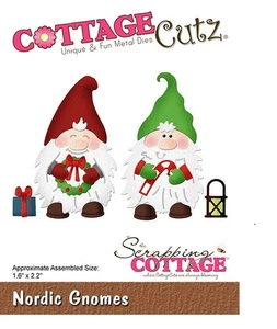 Troquel de metal Nordic Gnomes Christmas CottageCutz CC-504 venta al por menor $14,95 - Imagen 1 de 1