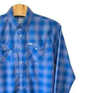 Dixxon Flannel Company Old Faithful Blue Plaid Shirt Mens XL Long Sleeve - Picture 1 of 8