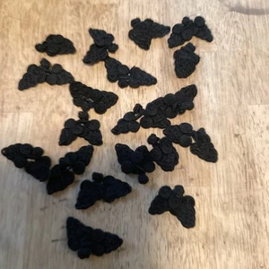 Black Frog Fasteners Button Knots Frog Buttons Chinese Frog Closures Dressmaking - Picture 1 of 2