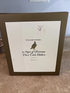 Williams Sonoma Festive Place Card Holders Set Of 12 Twelve Days Of Christmas - Picture 1 of 15