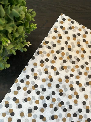 GOLDEN HOLIDAY DOTS Design Tissue Paper Sheet Choose Size & Package Amount - Image 1 of 4